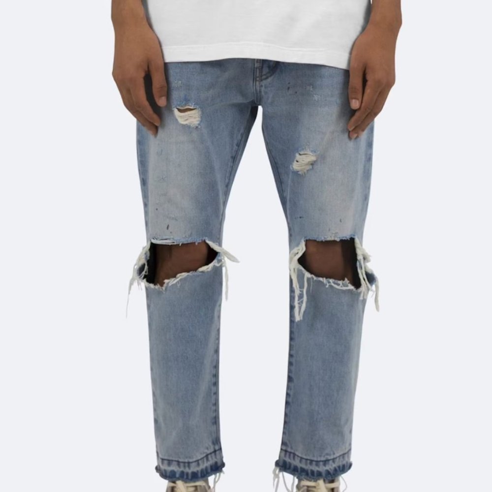 MNML MENS C183 STRAIGHT RELAXED FIT DENIM BLUE